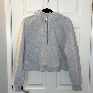Lululemon Scuba Oversized 1/2 Zip Hoodie Gray M/L.